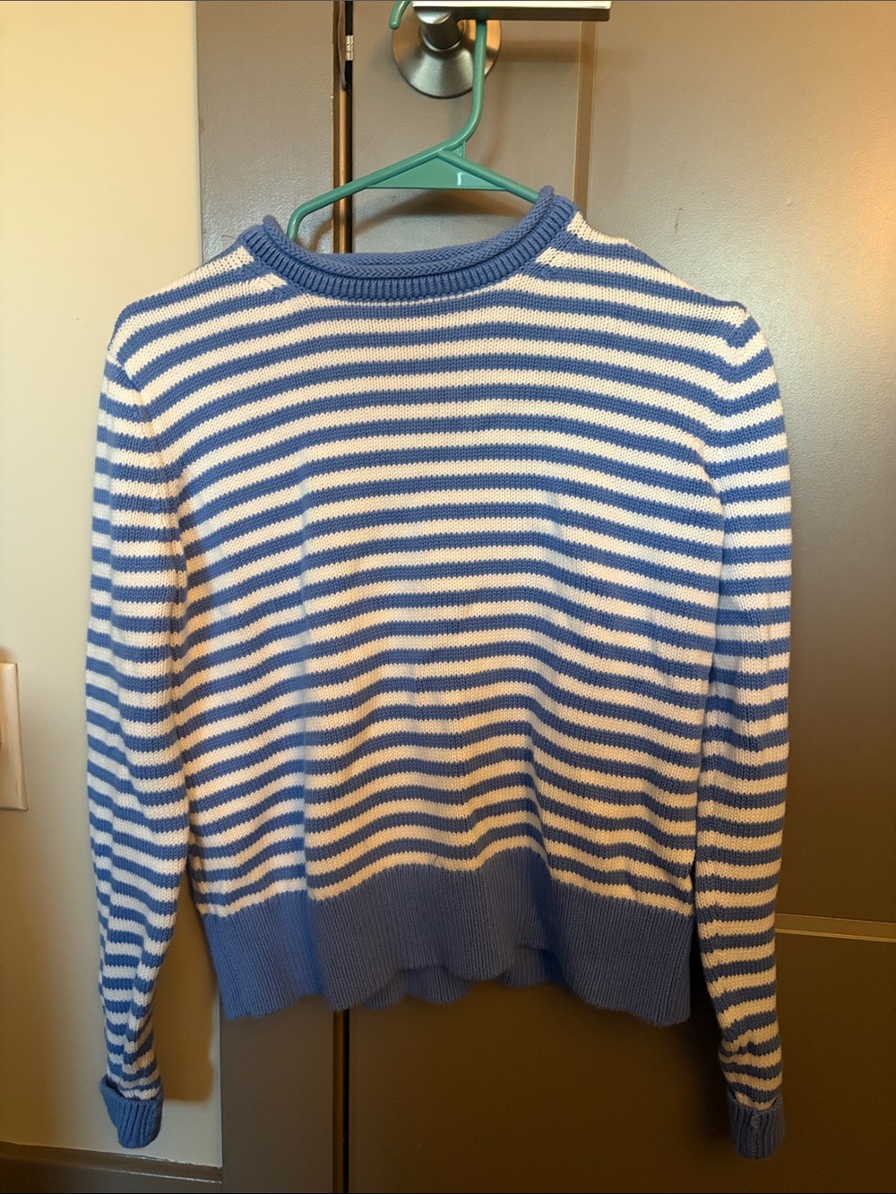 Vineyard Vines Striped Blue and White Knit Sweater